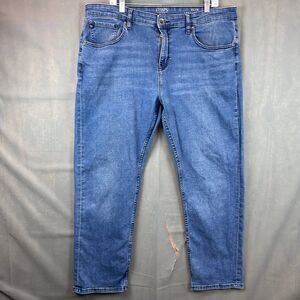 Chaps Jeans Men's Size 36W Blue Cotton Blend Slim Straight Fit Slash Pockets